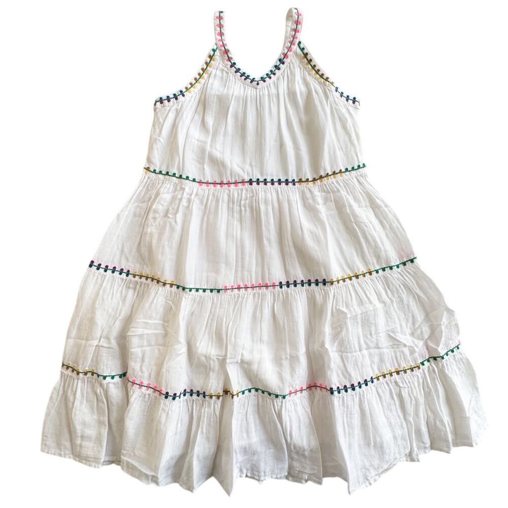 Peek White Boho Tank Dress GUC 10